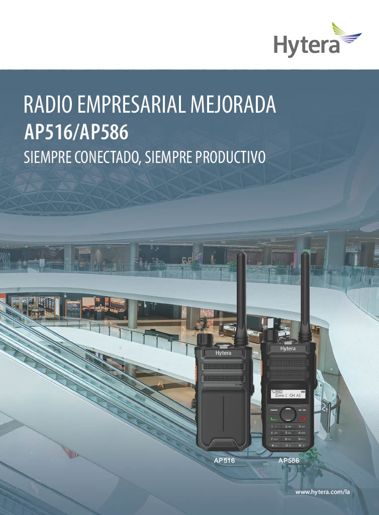 Hytera AP516 UHF 400-470 MHz 32CH Análogo 4W Radio portátil sin pantalla eficiencia para tu empresa Precio + iva