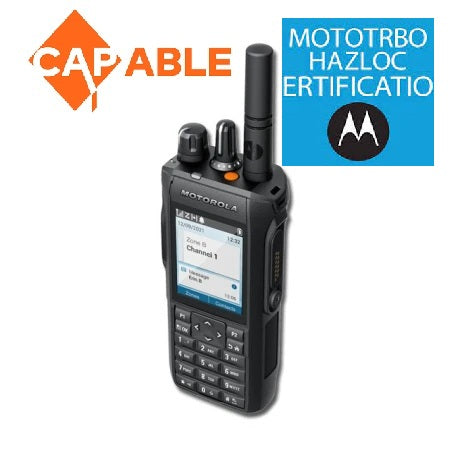 Motorola R7 MOTOTRBO™ TIA HAZLOC Capable UHF1 UHF2 400-527 Mhz 1000CH Digital y Análogo Intrínseco 5W Radio digital FKP con pantalla y teclado completo El Poder de Ser Escuchado Precio +iva