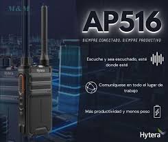 Hytera AP516 UHF 400-470 MHz 32CH Análogo 4W Radio portátil sin pantalla eficiencia para tu empresa Precio + iva