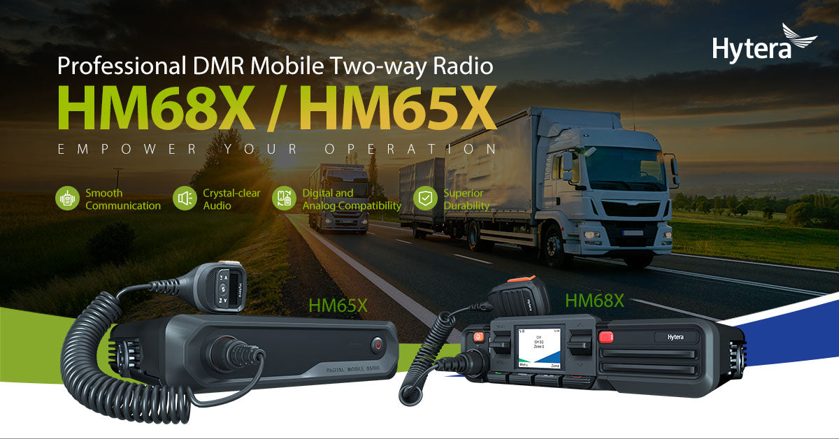 Hytera HM686HP UHF 450-527 Mhz 512CH DMR Tier II Analogico 5/45/50W Móvil digital High Power DMR ,GPS,BT,DMR Tier II Analogico, LCD screen Precio+iva