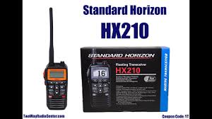 Standard Horizon HX-210 VHF 6W Radio portátil de dos vías marino flotante para negocios marinos y fluviales Precio +iva