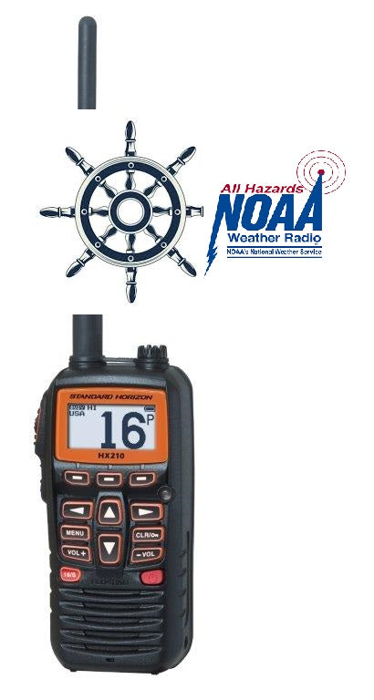 Standard Horizon HX-210 VHF 6W Radio portátil de dos vías marino flotante para negocios marinos y fluviales Precio +iva