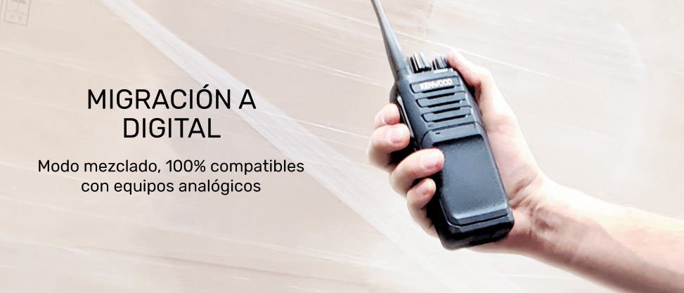 Kenwood NX-1300DK UHF2 450-520 MHz 64CH Digital NXDN™ o DMR 5W Radio portátil digital y analógico, sin pantalla, roaming, encriptación Precio +iva