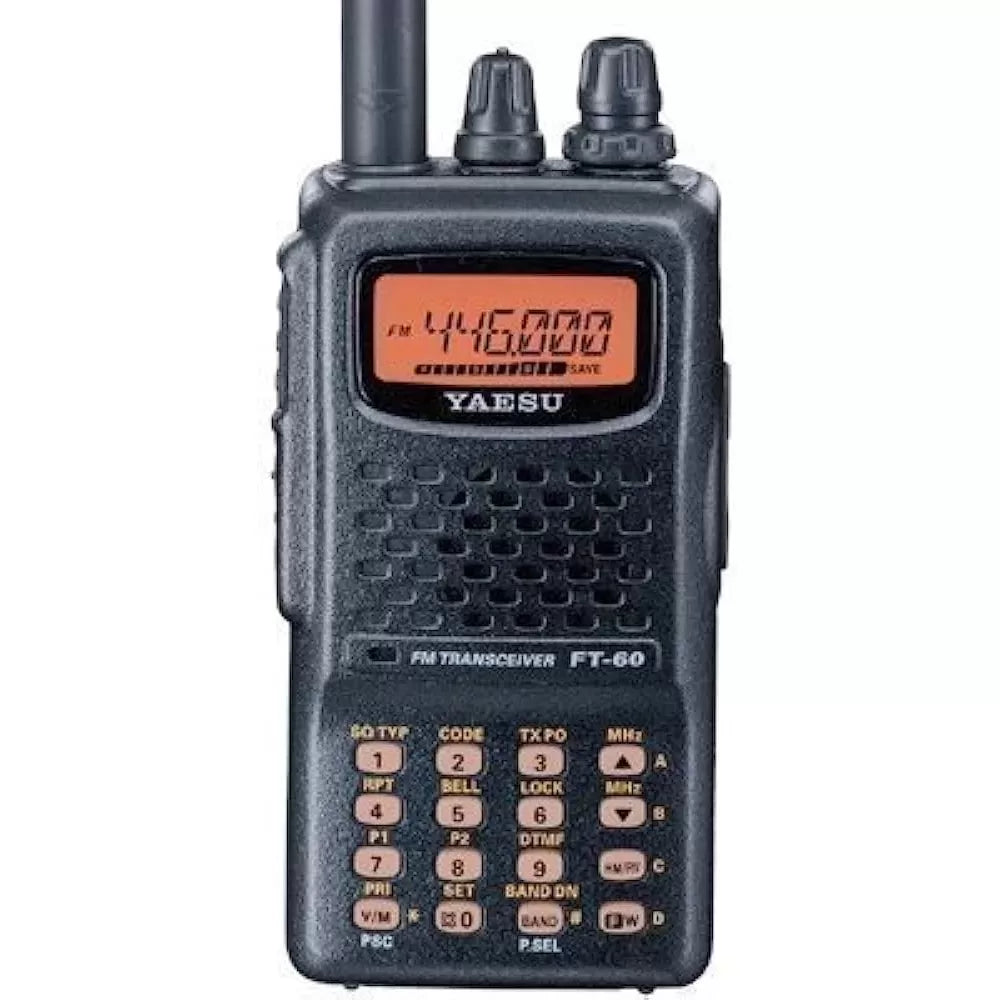 Yaesu FT-60R 144/430 Mhz Más de 1000 canales de memoria 5W Radio portátil dual band VHF UHF identificación automática de emergencia (EAI) Precio +iva