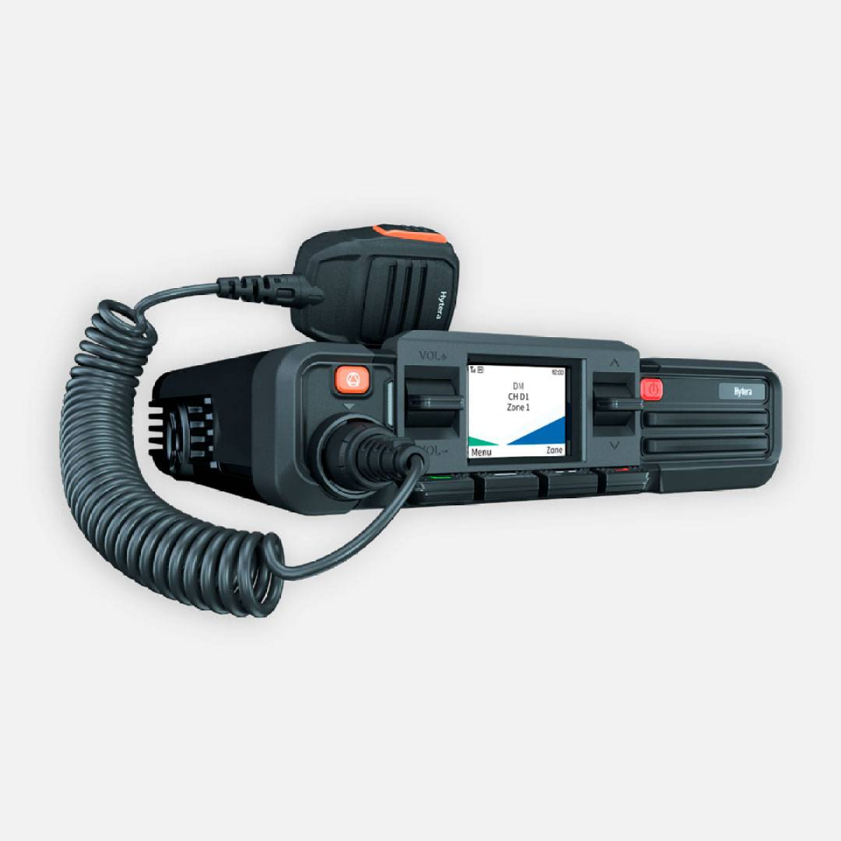 Hytera HM686HP UHF 450-527 Mhz 512CH DMR Tier II Analogico 5/45/50W Móvil digital High Power DMR ,GPS,BT,DMR Tier II Analogico, LCD screen Precio+iva