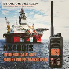 Standard Horizon HX-400IS, VHF, 5W/1W, 40CH LMR canales programables , FM Intrínsicamente Seguro Radio Portátil Marino Comercial